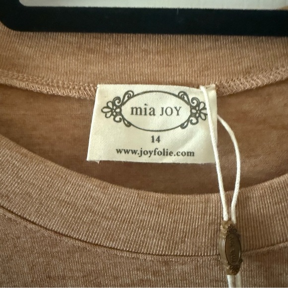 MIA JOY Tan 'Très Chic' Ruffle Sleeve Dress Size: 14 - Picture 5 of 10